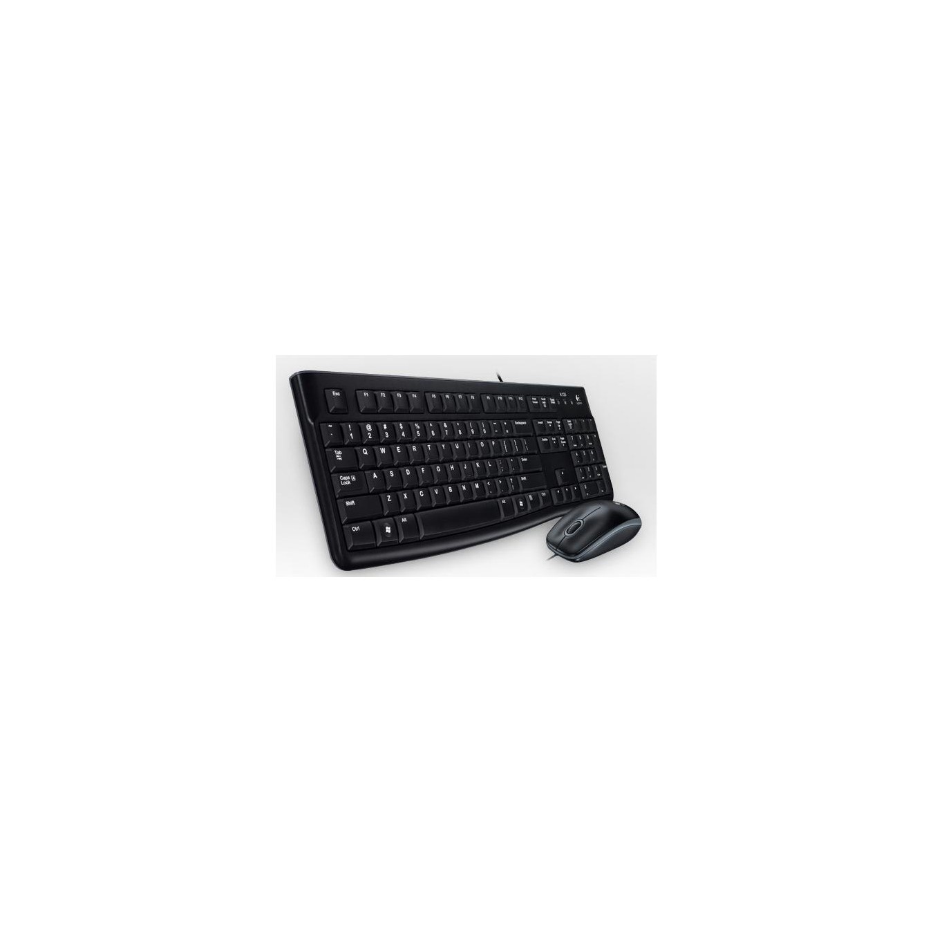Logitech DESKTOP MK120 PORTUGUESE LAYOU - MK120 - Black, Portuguese QWERTY, Wired USB, Mouse included