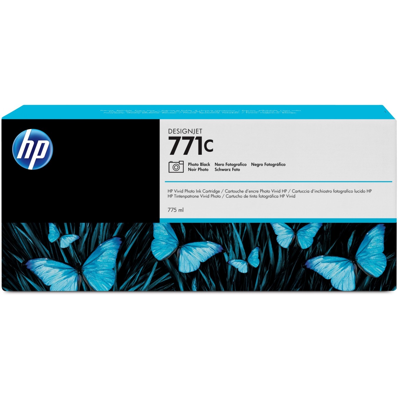 HP Ink 771C Original Ink photo black Standard capacity 775ml 1-pack - 771C - Color: Photo Black, Type: Original