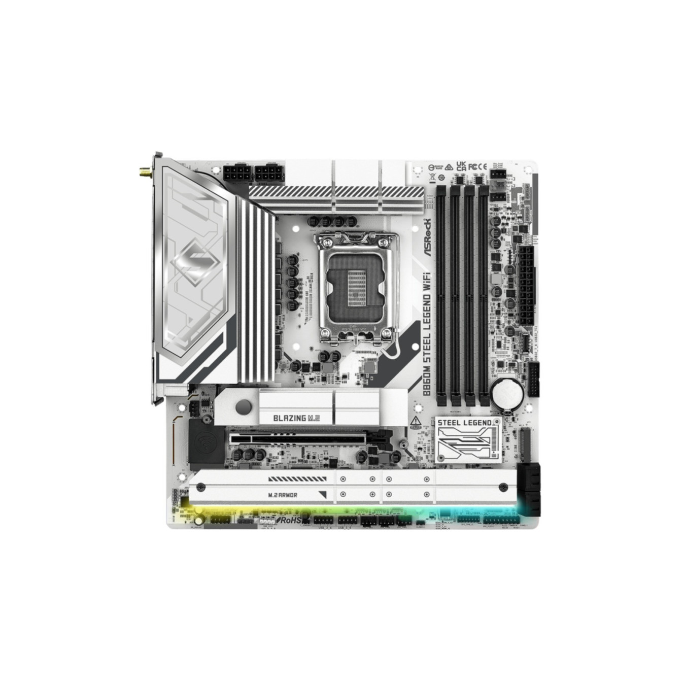 ASRock Steel Legend B860M WiFi - (1851) - Micro-ATX, DDR5, PCIe Gen5 M.2, Onboard Wi‑Fi — Buy in Cyprus with Fast Delivery