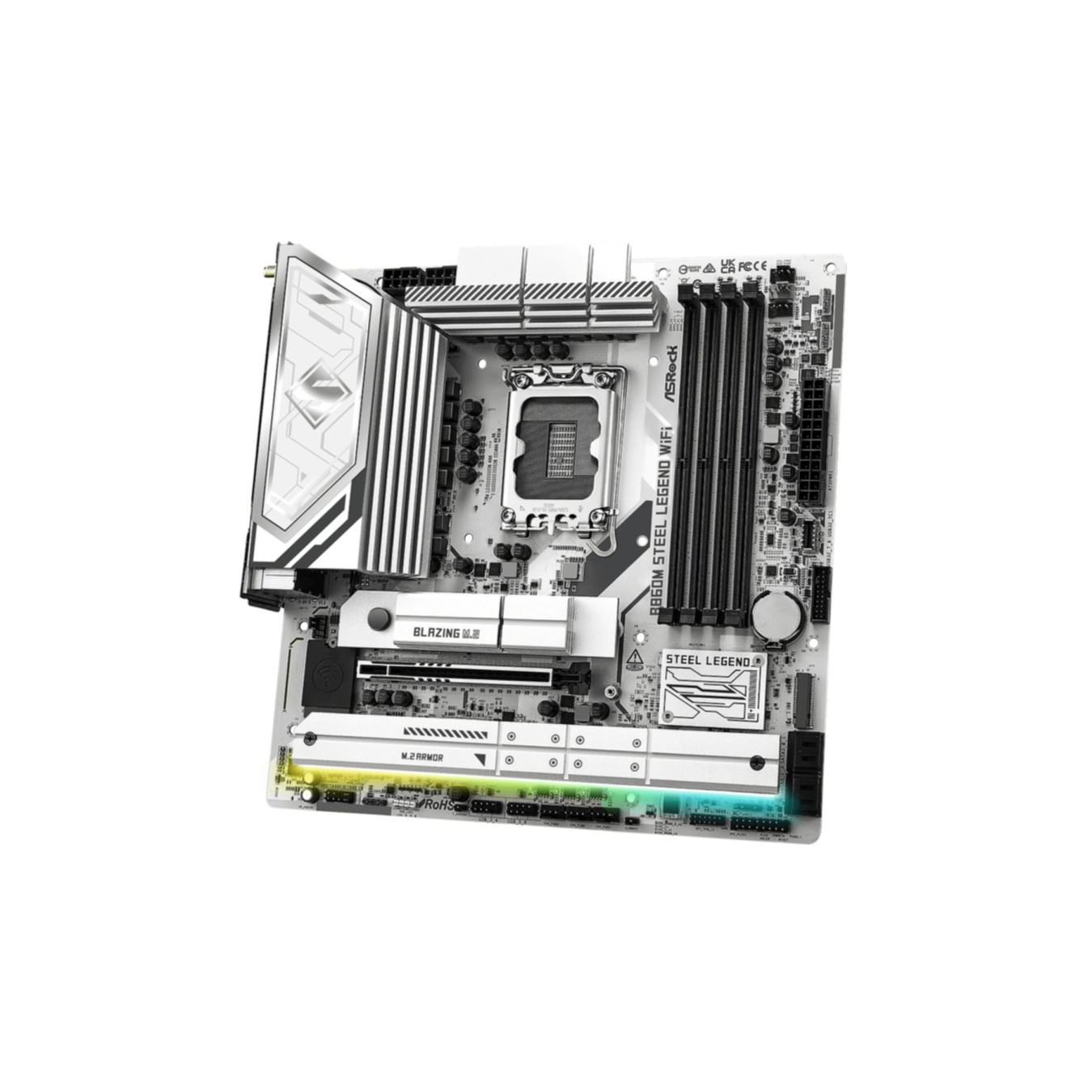 ASRock Steel Legend B860M WiFi - (1851) - Micro-ATX, DDR5, PCIe Gen5 M.2, Onboard Wi‑Fi — Buy in Cyprus with Fast Delivery