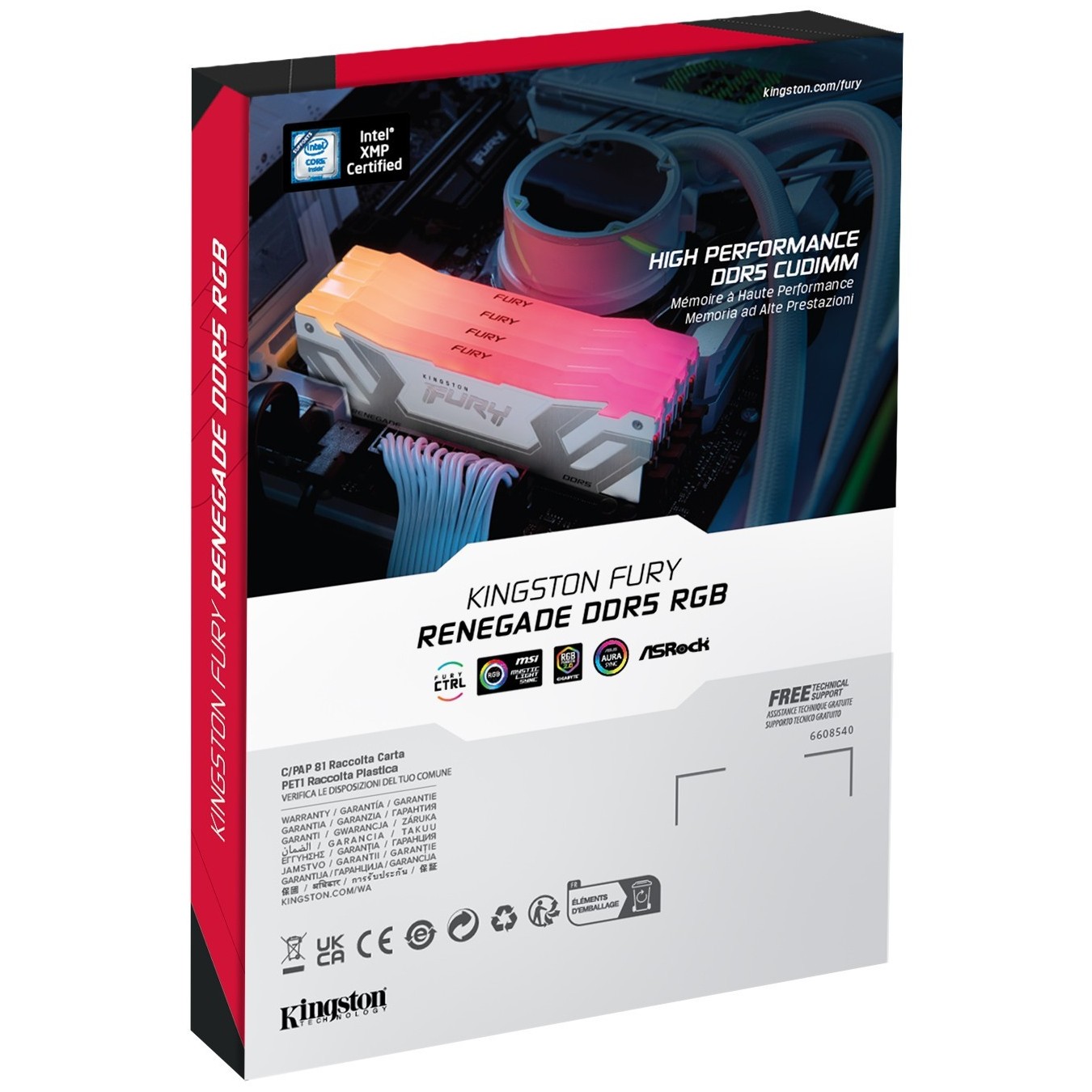 KINGSTON 48GB 8400MT s DDR5 CL40 CUDIMM Kit of 2 FURY Renegade RGB White XMP — Buy in Cyprus with Fast Delivery
