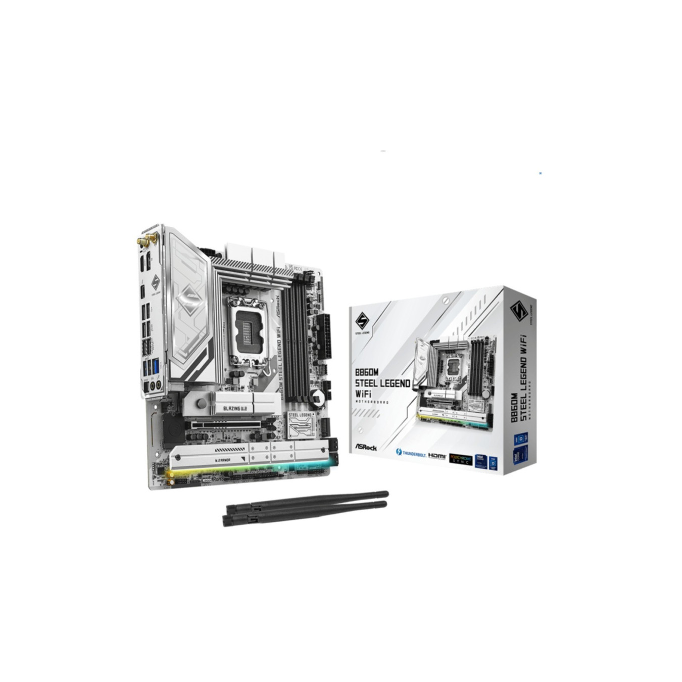 ASRock Steel Legend B860M WiFi - (1851) - Micro-ATX, DDR5, PCIe Gen5 M.2, Onboard Wi‑Fi — Buy in Cyprus with Fast Delivery