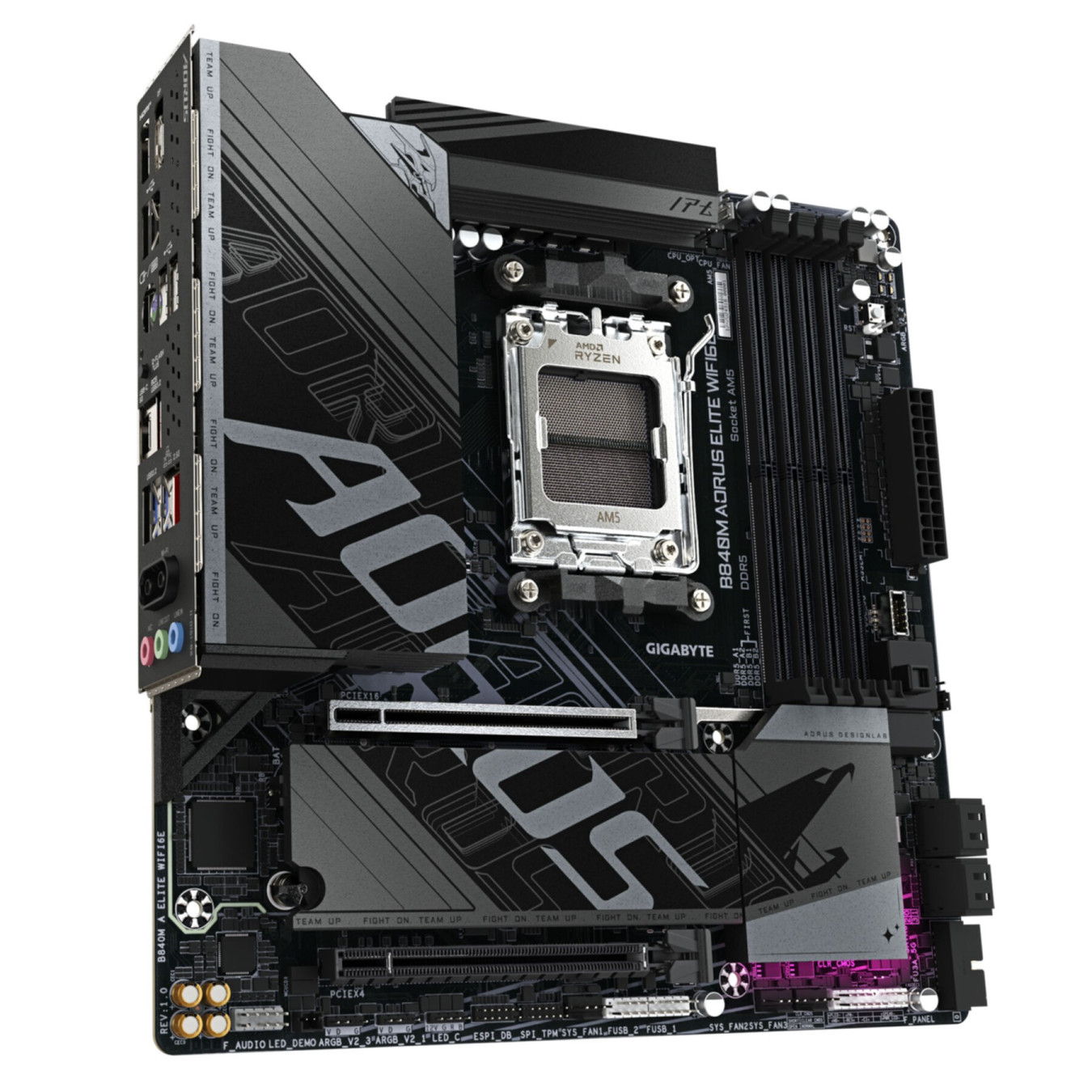Gigabyte GA-B840M A Elite WIFI6E - GA-B840M-A - AM5 Micro-ATX, DDR5, 256GB Max, Wi‑Fi 6E, RGB, Black