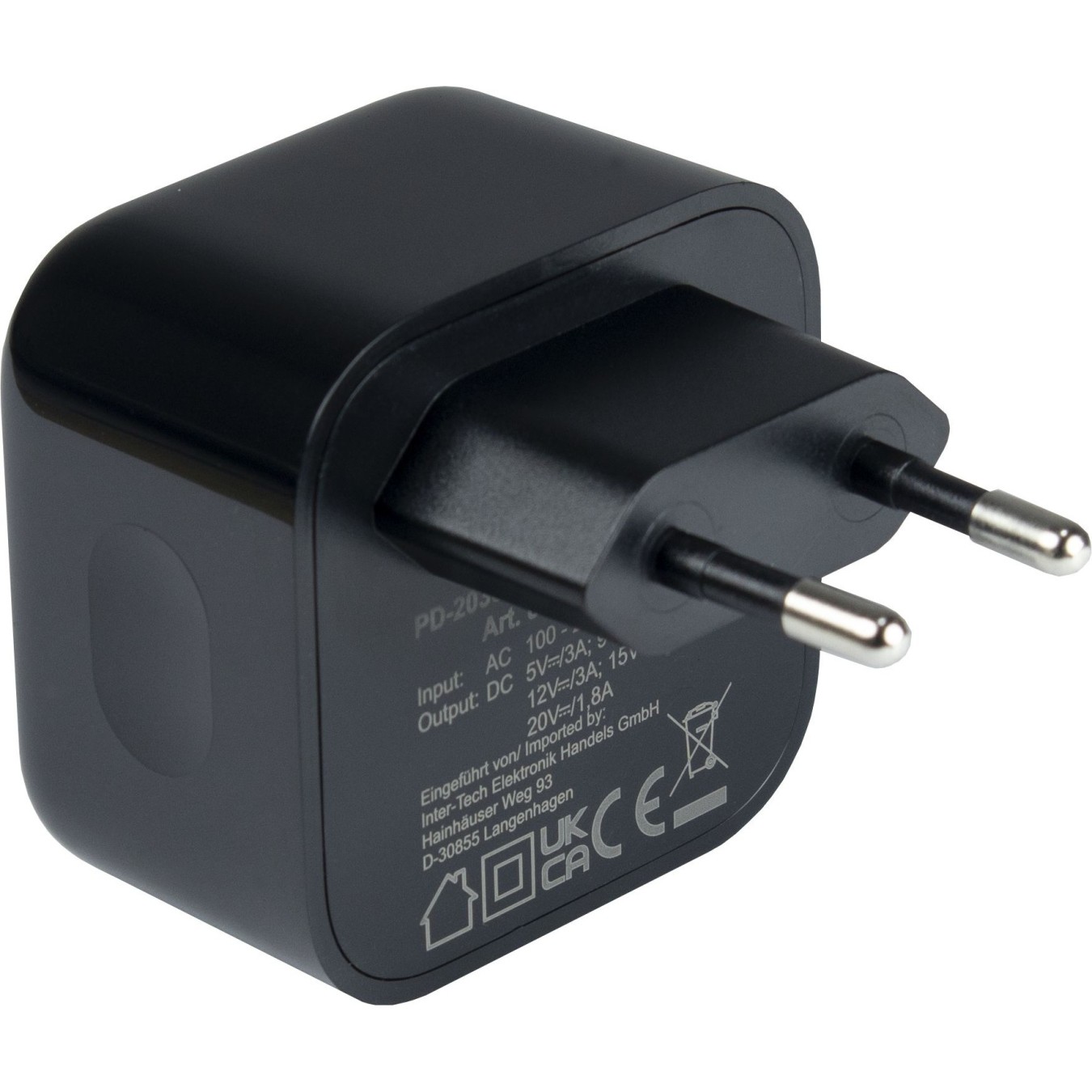 Charger USB-C 36W - PD-2036 - (Black, Indoor, 2 USB-C ports) — Buy in Cyprus with Fast Delivery
