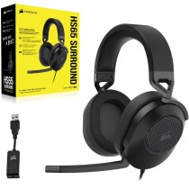 HS65 Surround Carbon - Corsair HS65 SURROUND. Wired. Gaming. 20 - 20000 Hz. 282 g. Headset. Carbon