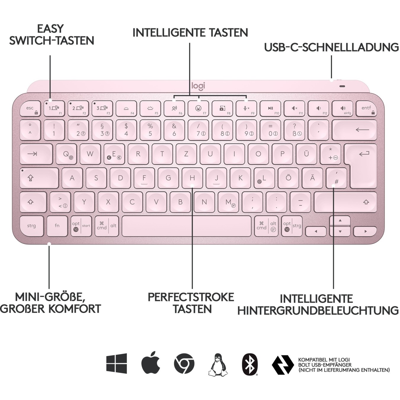 MXKEYS MINI WRLS ILLUMINATED KB - Pink — Buy in Cyprus with Fast Delivery