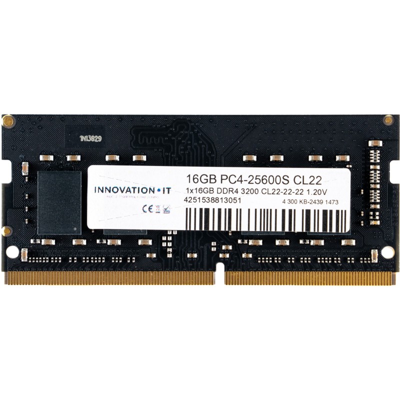 Innovation IT 16GB DDR4-3200 SO-DIMM CL22-22-22 1.2V 8-Chip (Retail) — Buy in Cyprus with Fast Delivery