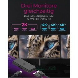 ICY BOX IB-DK4011-CPD USB-C 9-in-1 PD Docking Station - IB-DK4011-CPD - Black — Buy in Cyprus with Fast Delivery