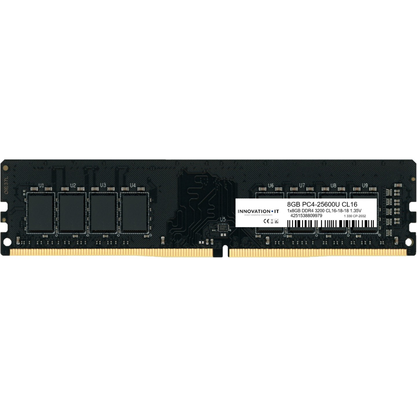 Innovation IT 3200 8GB CL16-18-18 1.35V LD 8-Chip - DDR4 3200 MHz 288-pin DIMM (Boxed) — Buy in Cyprus with Fast Delivery