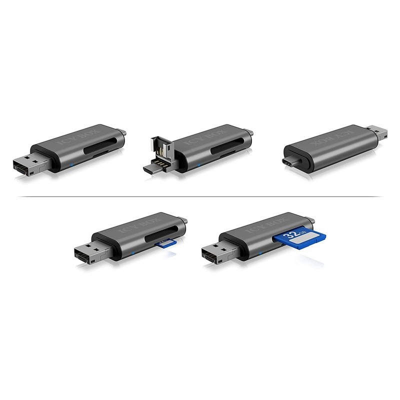 Buy ICY BOX IB-CR200-C Multi-USB SD MicroSD Kartenleser - IB-CR200-C - SD + microSD in Cyprus, Nicosia, Limassol, Larnaka, Pafos