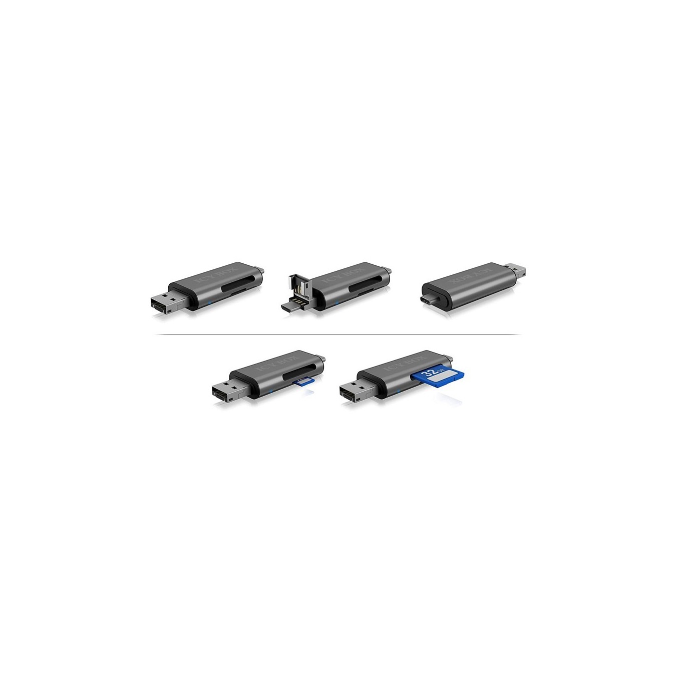 ICY BOX IB-CR200-C Multi-USB SD MicroSD Kartenleser - IB-CR200-C - SD + microSD — Buy in Cyprus with Fast Delivery