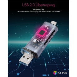 Buy ICY BOX IB-CR200-C Multi-USB SD MicroSD Kartenleser - IB-CR200-C - SD + microSD in Cyprus, Nicosia, Limassol, Larnaka, Pafos
