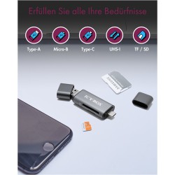 Buy ICY BOX IB-CR200-C Multi-USB SD MicroSD Kartenleser - IB-CR200-C - SD + microSD in Cyprus, Nicosia, Limassol, Larnaka, Pafos