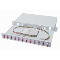 DIGITUS Fibre Optic Splice Box - 1HE equipped - Grey, 12x SC DX OM4 — Buy in Cyprus with Fast Delivery