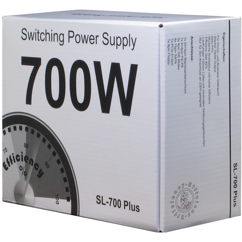 Buy 700W Inter-Tech SL-700 Plus ATX - SL-700 Plus - 230 V, 50 - 60 Hz, Active PF... in Cyprus, Nicosia, Limassol, Larnaka, Pafos