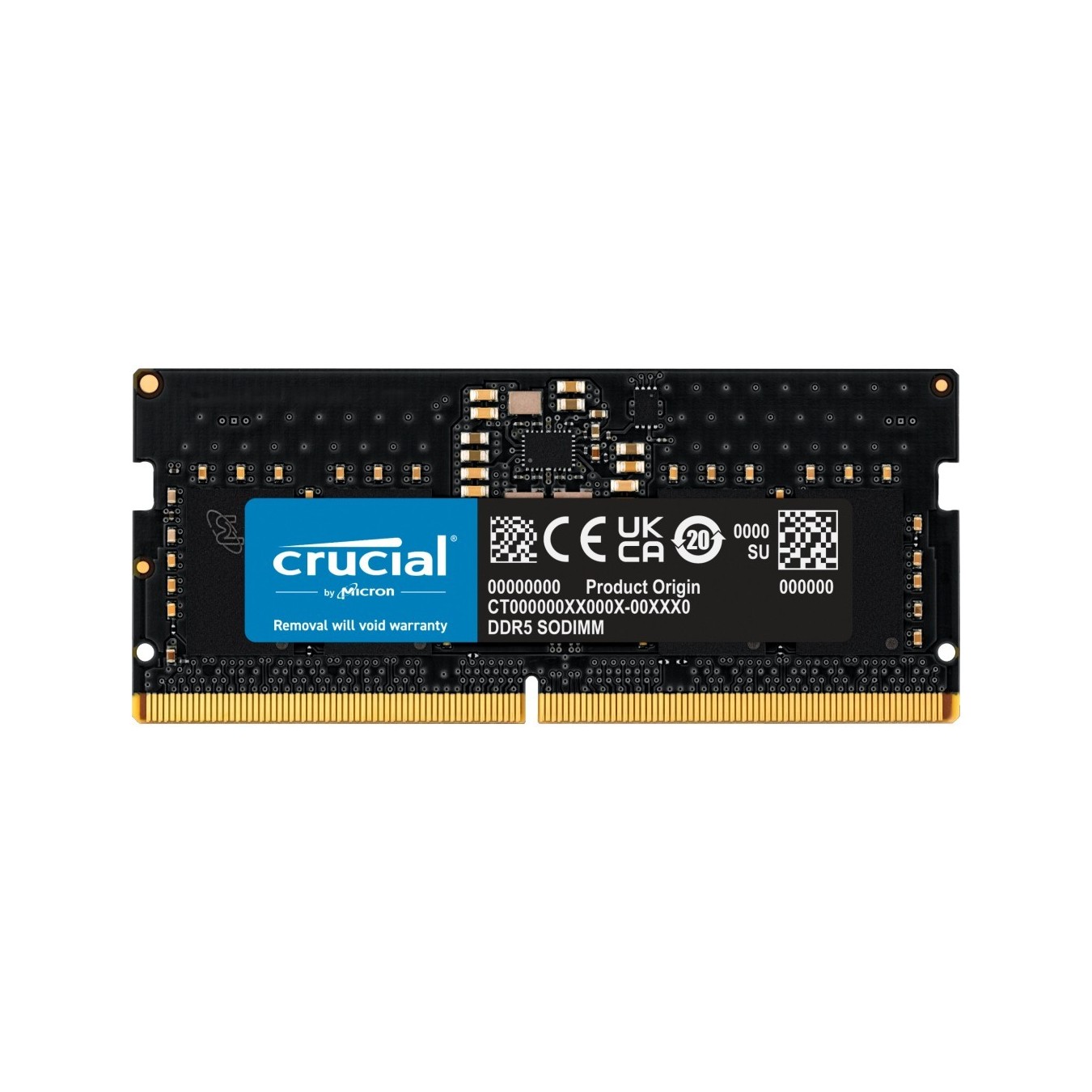 8GB PC 5600 CL46 Crucial - CT8G56C46S5 - DDR5 5600 MHz Unregistered (unbuffered) ECC Laptop Memory