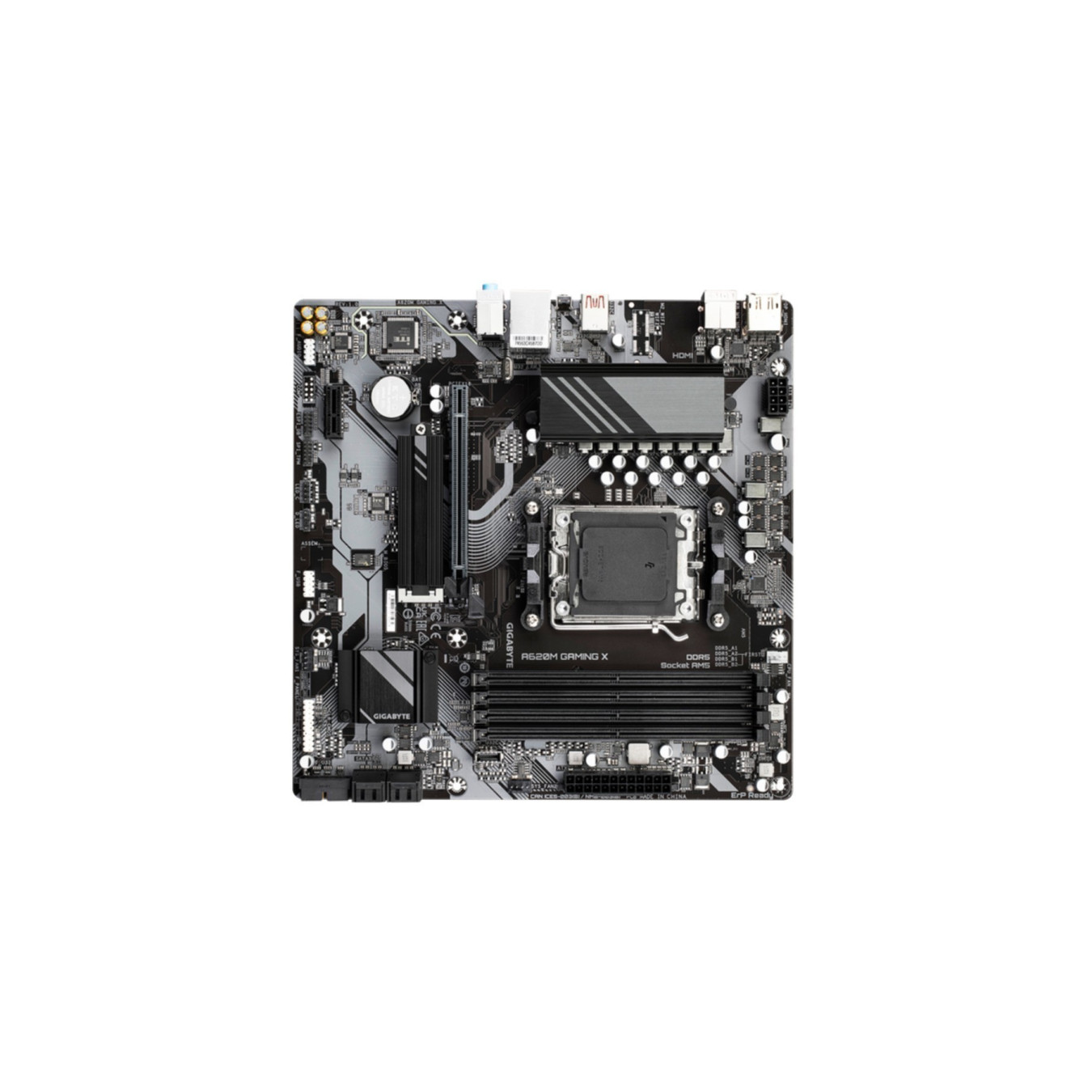 Gigabyte GA-A620M GAMING X - AM5 Micro-ATX Motherboard, DDR5, 4x DIMM up to 192GB, A620, HDMI 2.1 & DP1.4, USB-C