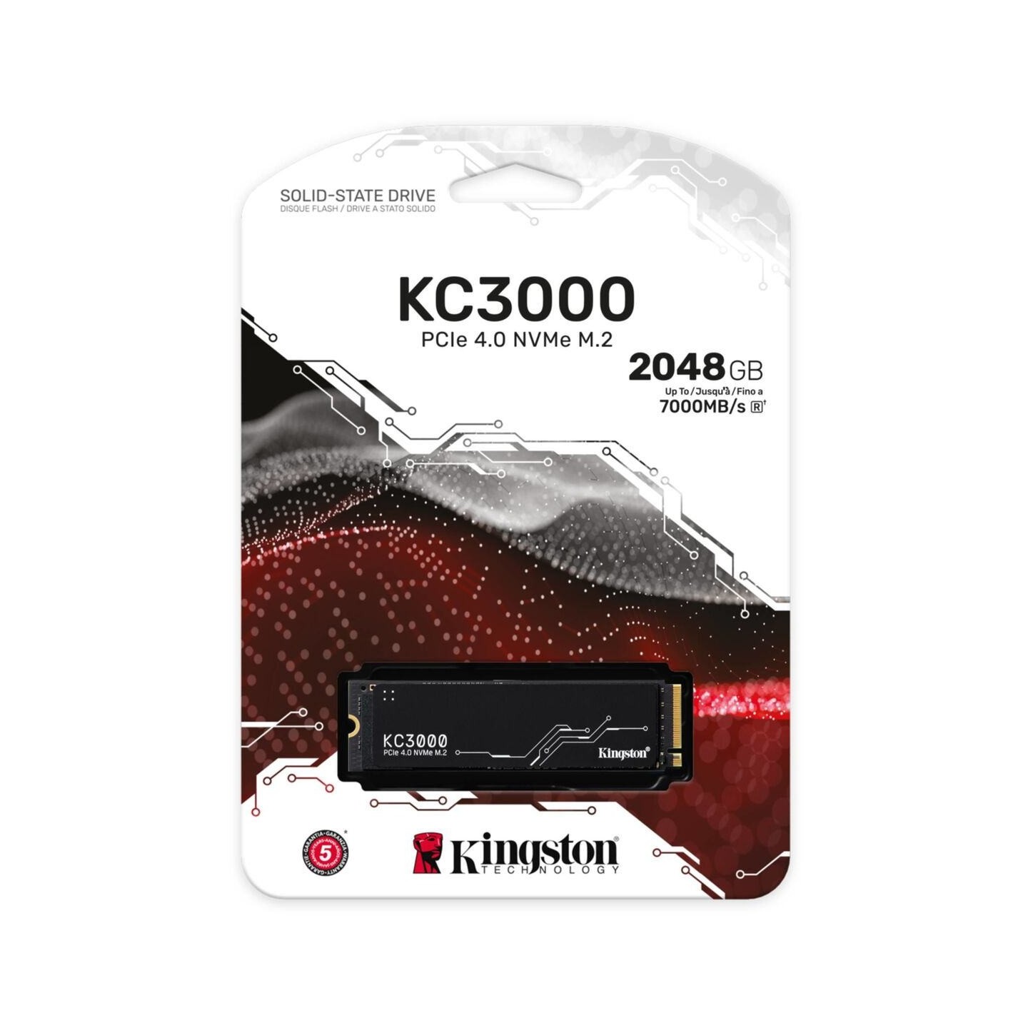 Kingston KC3000 2TB M.2 NVMe SSD - PCIe 4.0 x4 7000 MB/s - SKC3000D/2048G (Boxed) — Buy in Cyprus with Fast Delivery