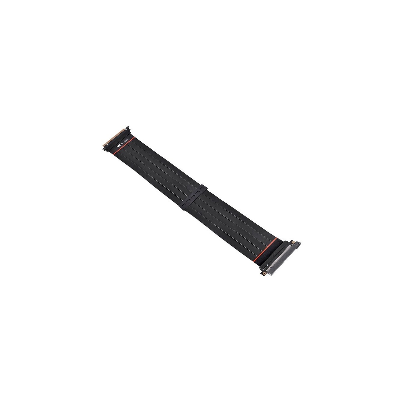Thermaltake PCI Express Extender - Black PCIe Gen 4.0 x16 60cm, Male to Male, Straight, Copper Contacts
