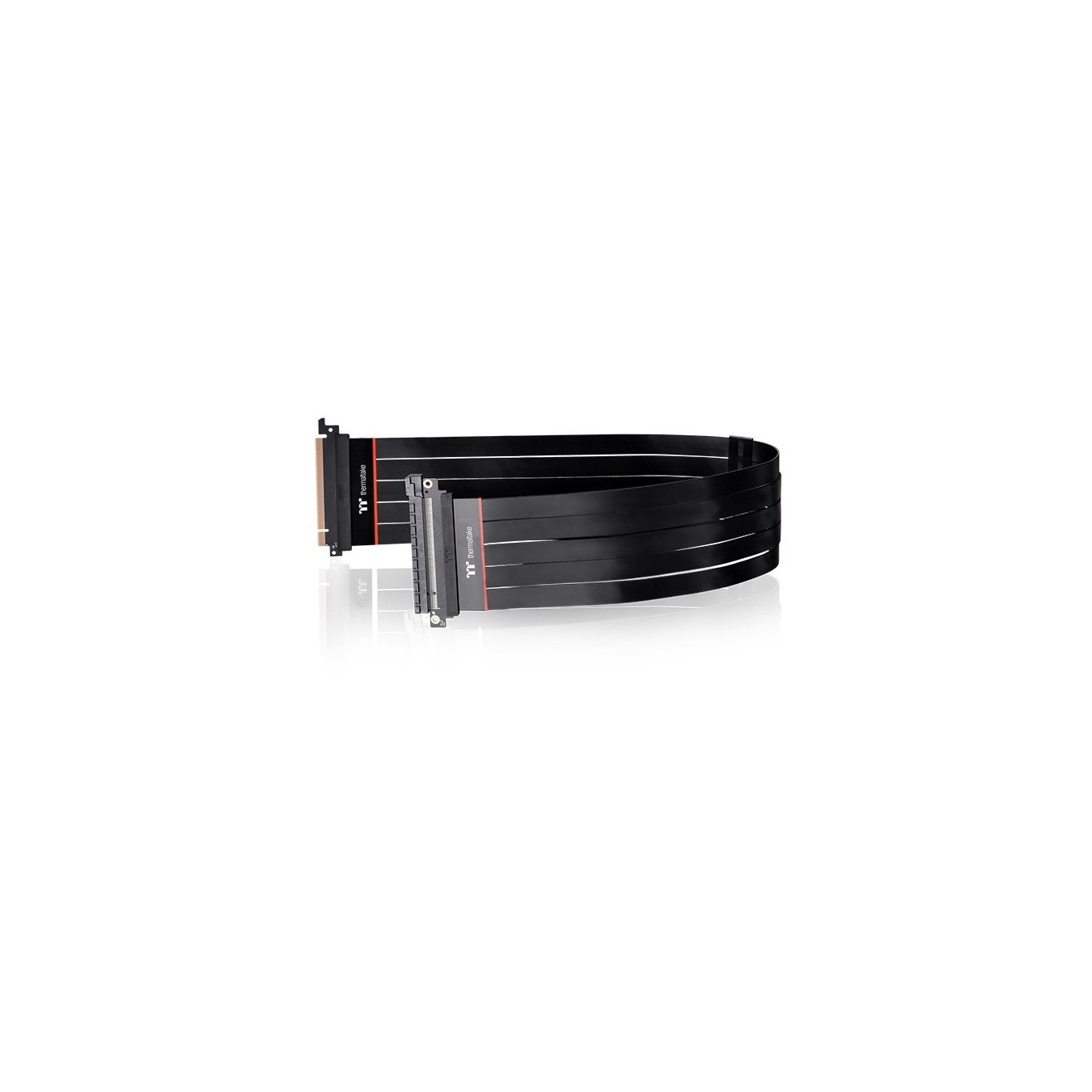 Thermaltake PCI Express Extender - Black PCIe Gen 4.0 x16 60cm, Male to Male, Straight, Copper Contacts