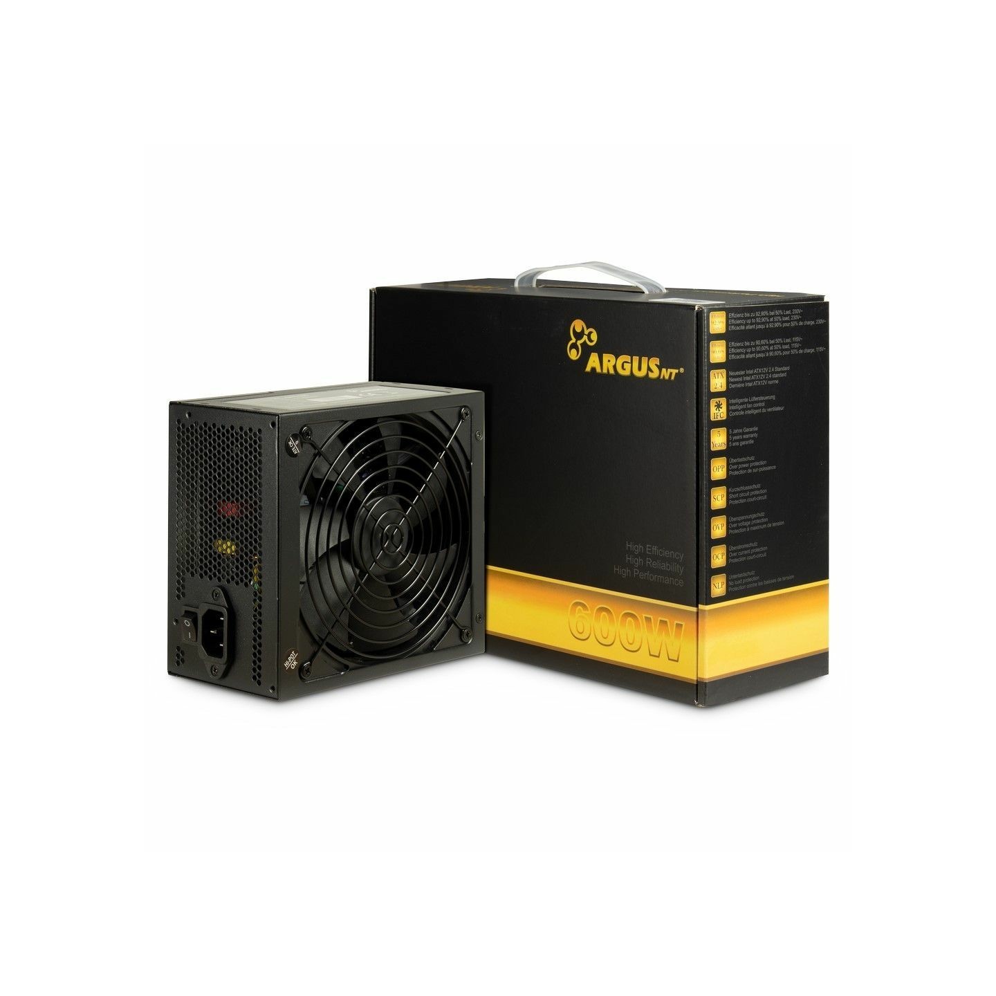 Inter-Tech Argus GPS-600 600W - 80+ Gold ATX Non-Modular PSU - GPS-600 (Boxed) — Buy in Cyprus with Fast Delivery