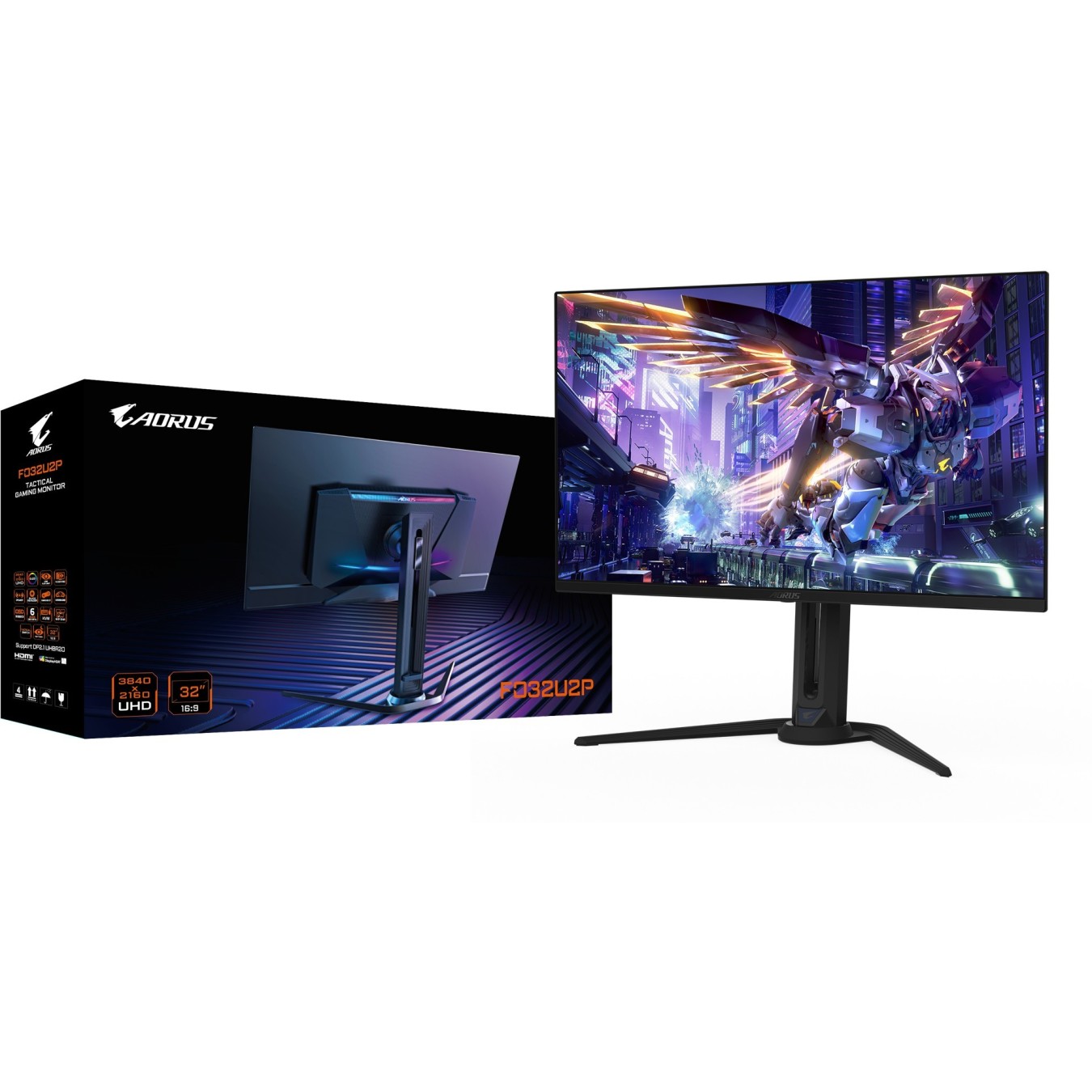 81.3cm 32' (3840x2160) Gigabyte AORUS FO32U2P 16:9 4K 0.03ms 240Hz 2xHDMI DP USB-C Speaker Black