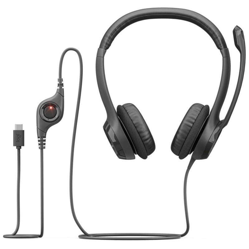 Buy Logitech H390 USB-C COMPUTER HEADSET - H390 - Black, USB-C, Wired, 20 - 2000... in Cyprus, Nicosia, Limassol, Larnaka, Pafos