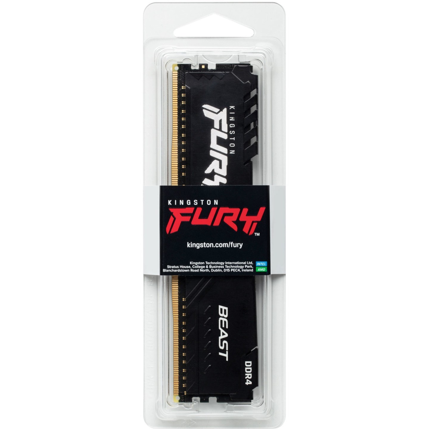 3600 8GB Kingston FURY Beast - KF436C17BB - Black DDR4 3600MT/s CL17 DIMM 288-pin (Boxed) — Buy in Cyprus with Fast Delivery