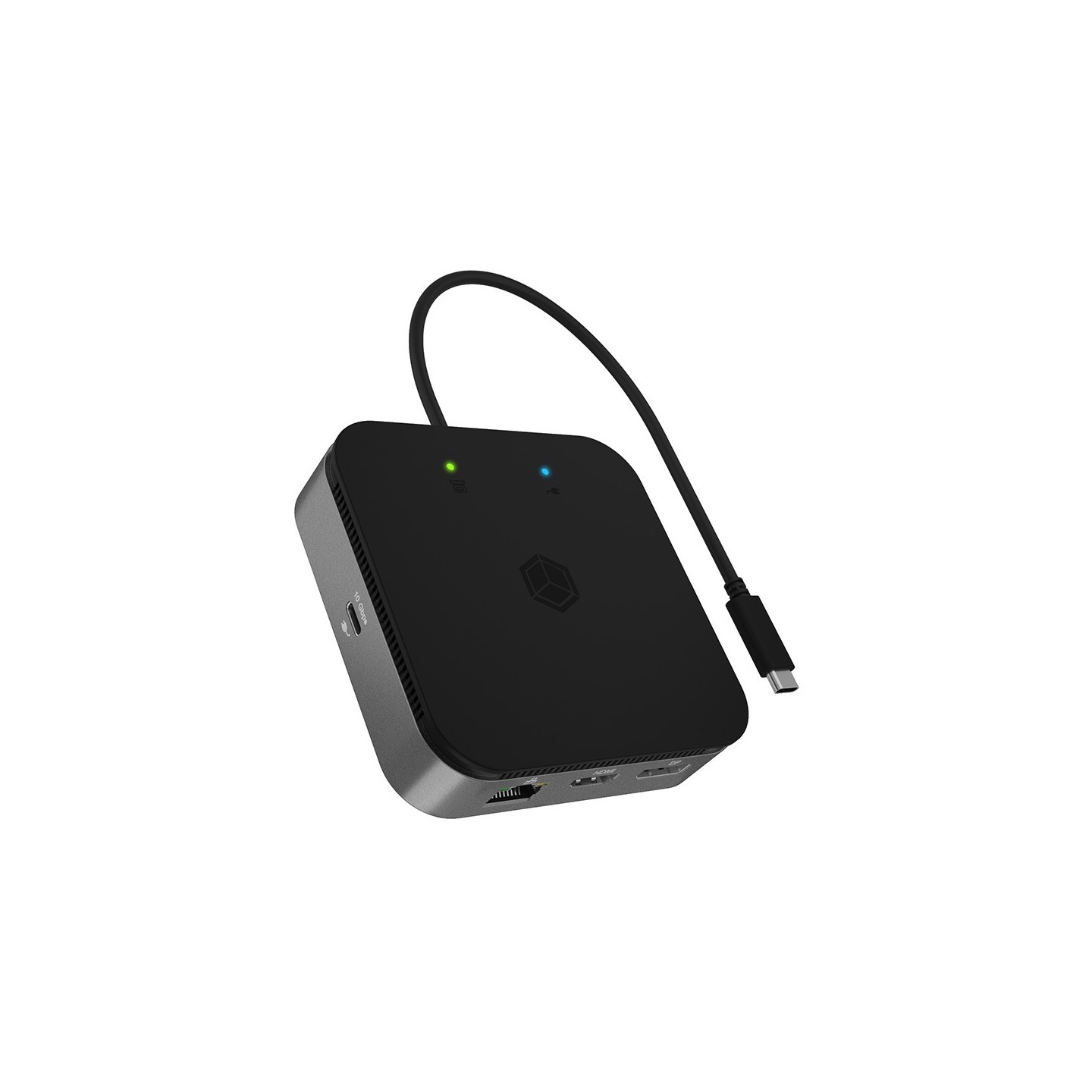 ICY BOX IB-DK408-C41 USB4/Thunderbolt 4 7-in-1 PD 60W Docking Station - IB-DK408-C41 - Anthracite