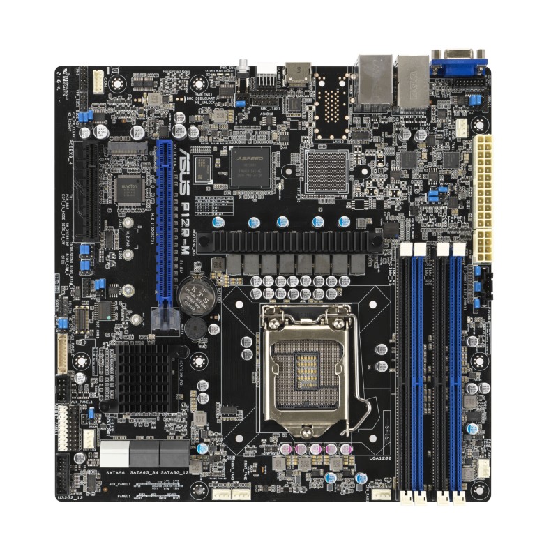 Buy ASUS P12R-M (1200) - Micro-ATX Server Motherboard LGA1200, Intel C252, 4x DD... in Cyprus, Nicosia, Limassol, Larnaka, Pafos