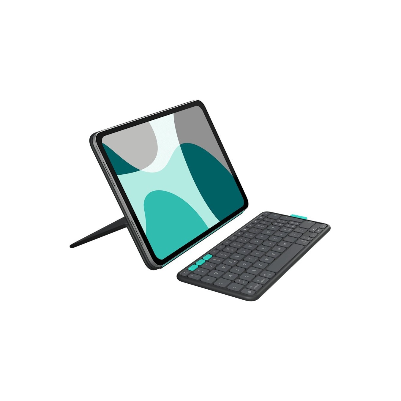 Logitech Flip Folio - Graphite - Bluetooth keyboard case for iPad Pro 11-inch (M4), iPad Air 11-inch (M2/M3), iPad Air 5th gen