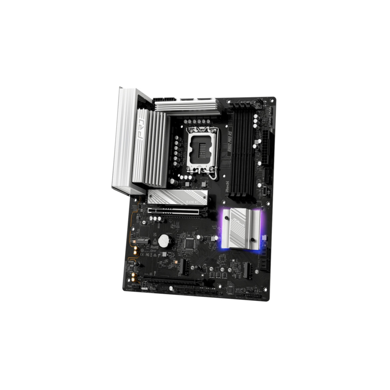 ASRock B860 Pro RS (1851) - Race Sport Edition Motherboard, Hi-Density Power, 10+1+1 VRM, Dr.MOS, Overclock-Ready