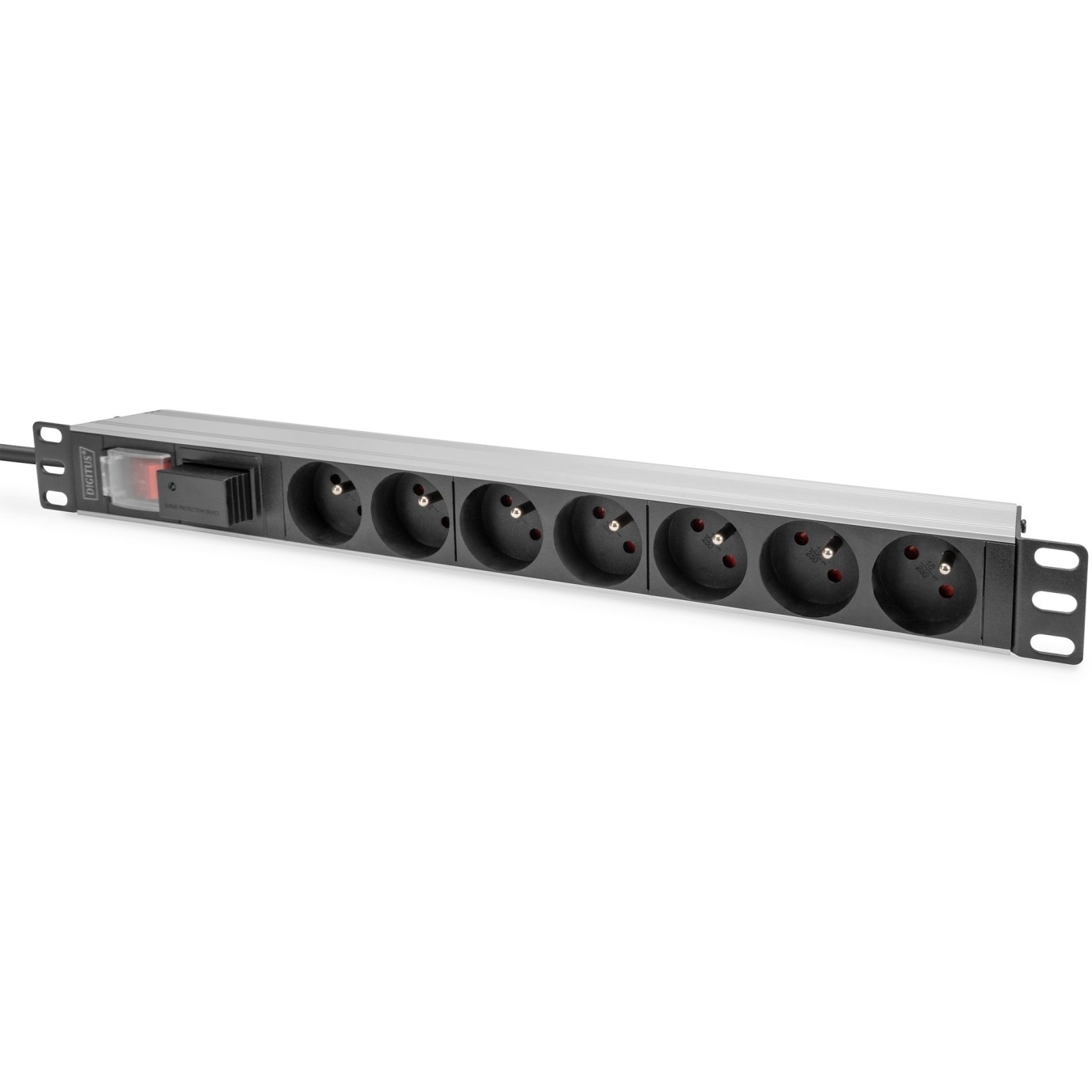 DIGITUS PDU 1U - 7xCEE7 outlets, 230V, 16A, black — Buy in Cyprus with Fast Delivery