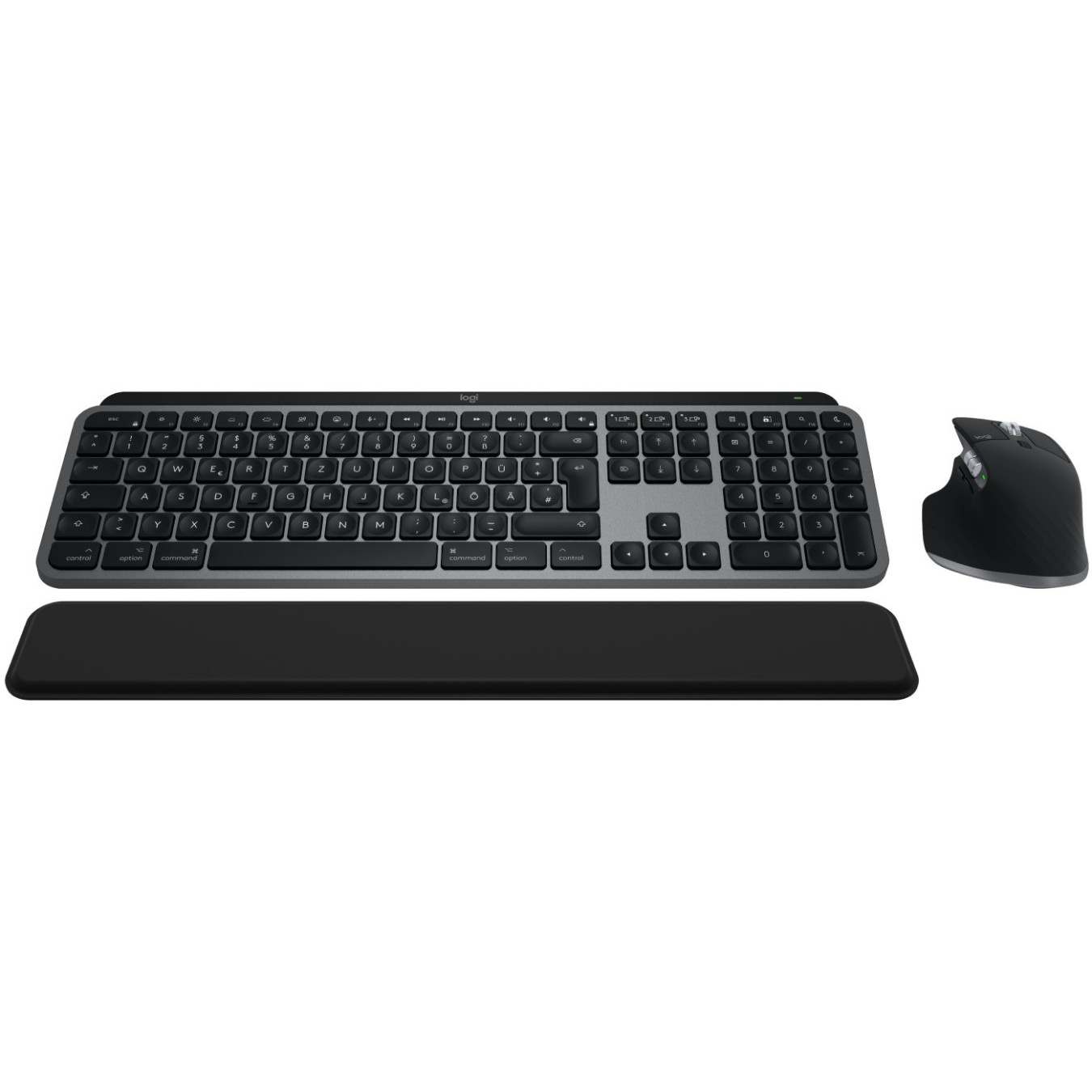 TAS MX KEYS S COMBO FOR MAC - Grey - QWERTZ, Bluetooth, Scissor key switch, LED backlight White, Full-size (100%)