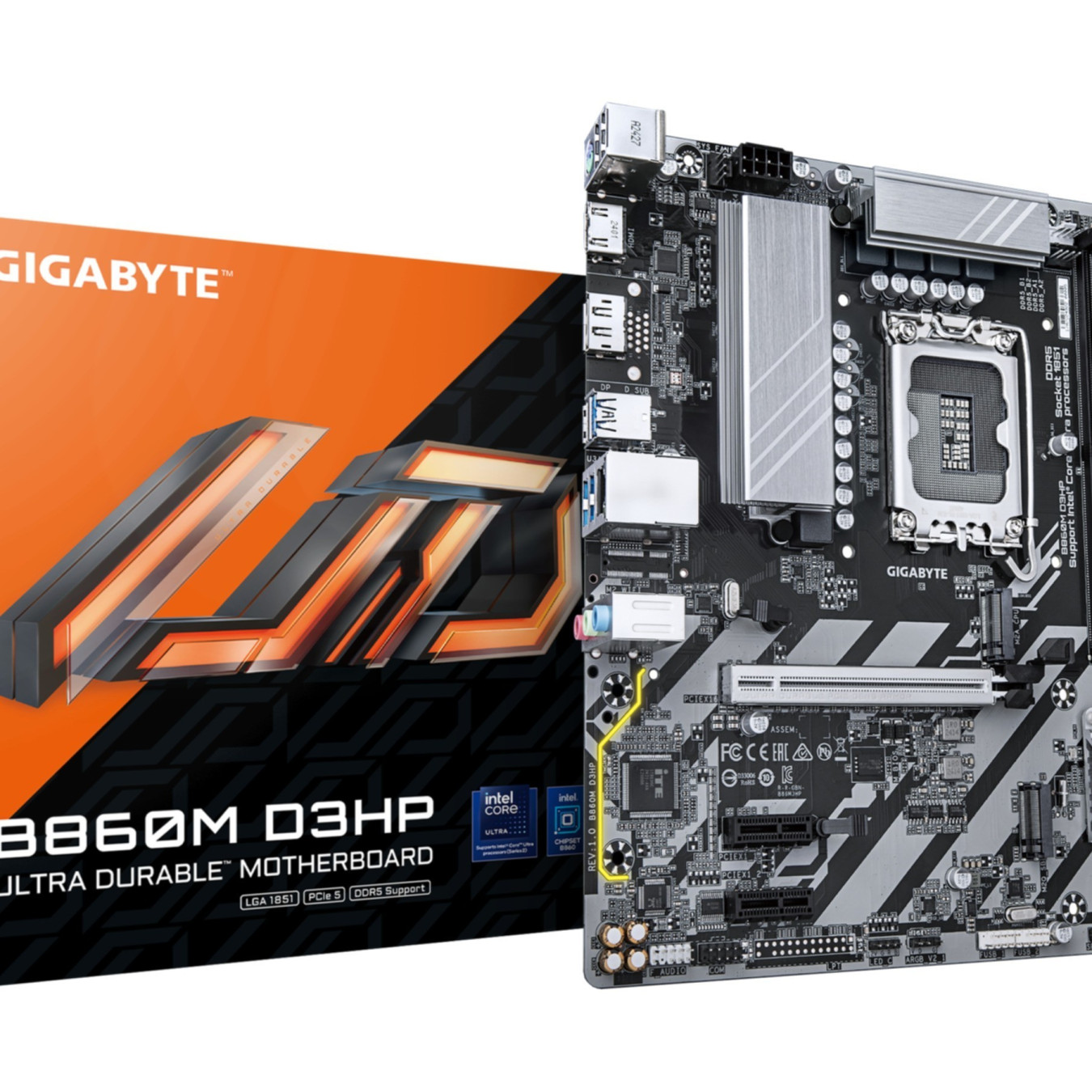 GIGABYTE GA-B860M D3HP - Micro-ATX LGA1851 Motherboard - DDR5, 4x DIMM, Up to 256GB — Buy in Cyprus with Fast Delivery