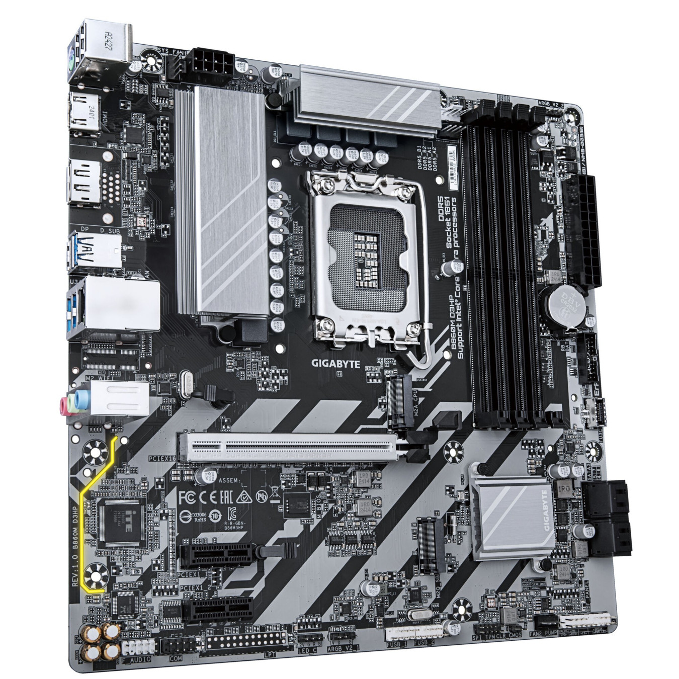 GIGABYTE GA-B860M D3HP - Micro-ATX LGA1851 Motherboard - DDR5, 4x DIMM, Up to 256GB — Buy in Cyprus with Fast Delivery