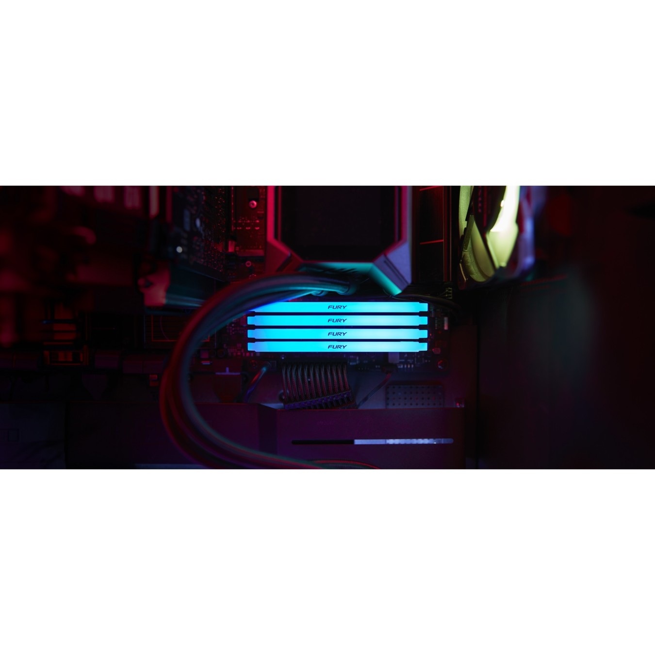 KINGSTON 32GB 3200MT s DDR4 CL16 DIMM Kit of 2 FURY Beast RGB - DDR4, 32GB total, 2x16GB, RGB
