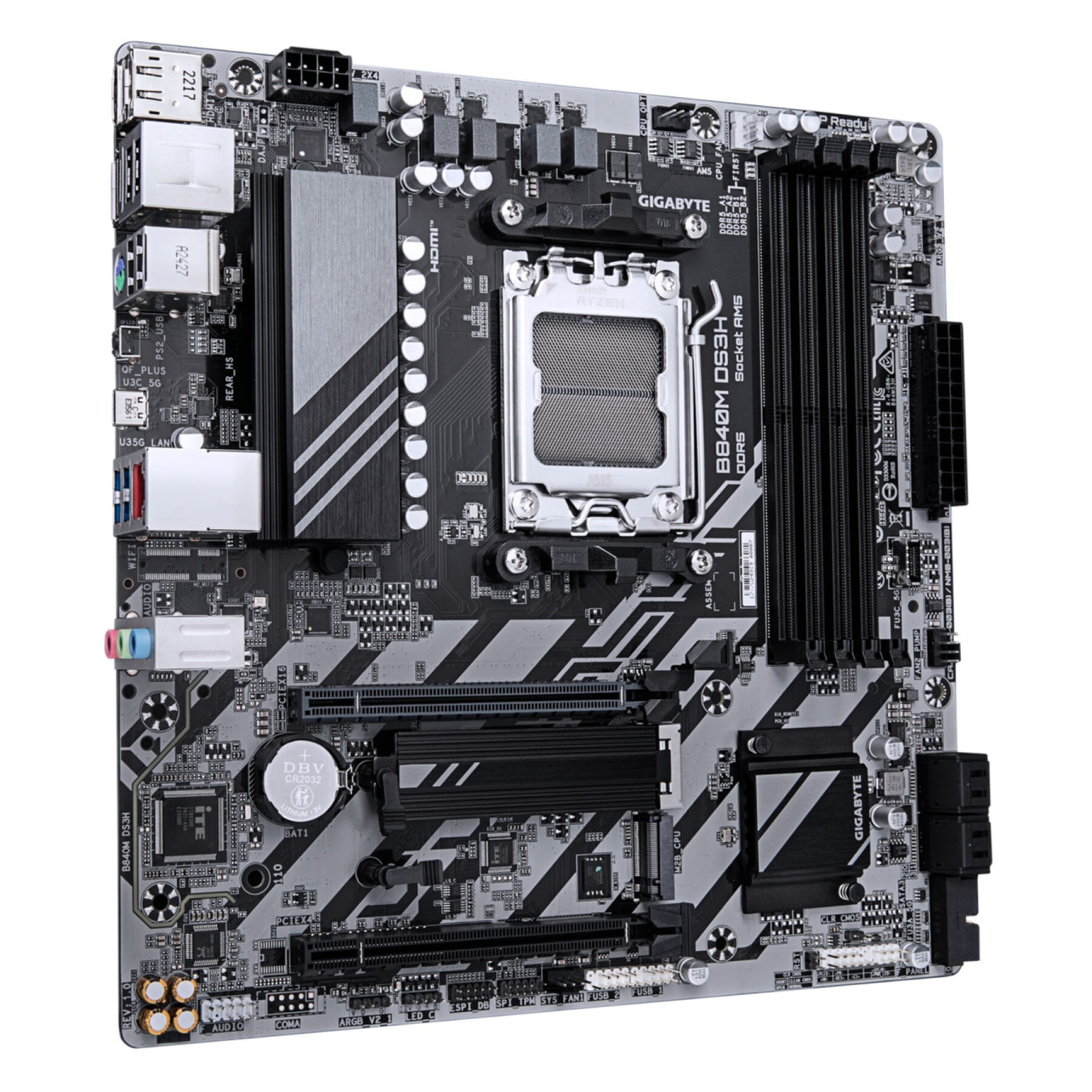 GIGABYTE GA-B840M DS3H - AM5 Micro-ATX Motherboard, DDR5, 4 DIMM, Up to 256GB — Buy in Cyprus with Fast Delivery