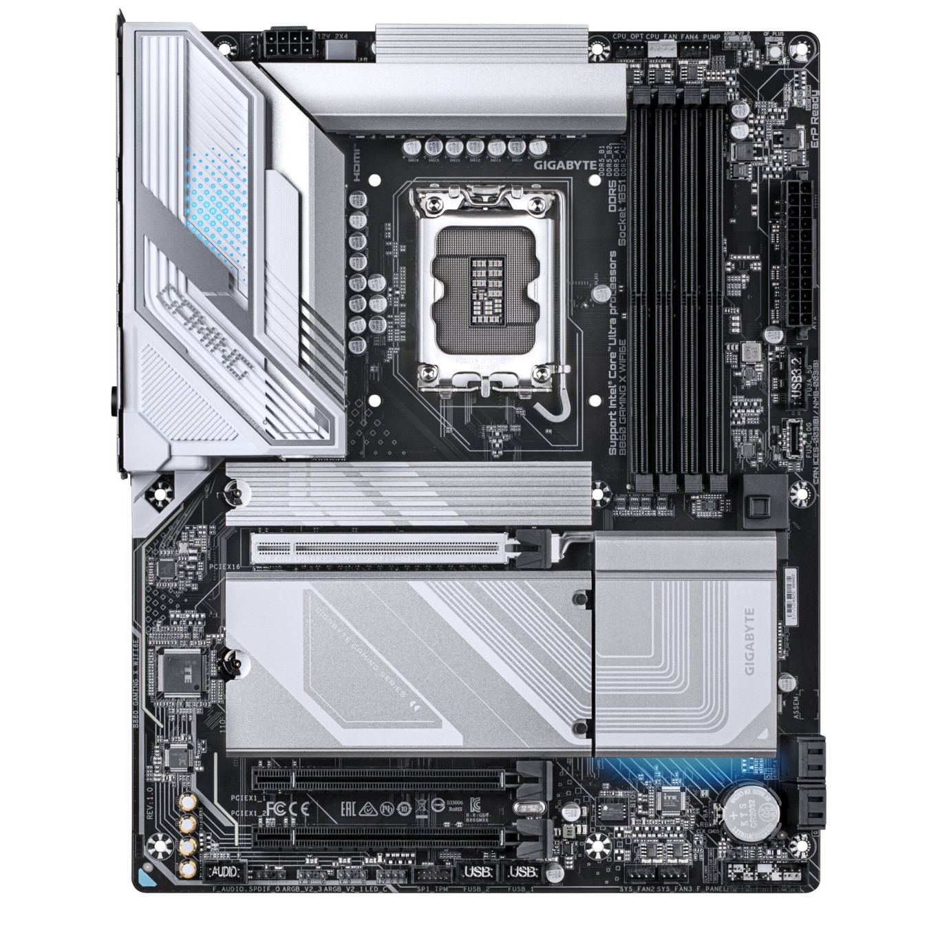 Gigabyte GA-B860 GAMING X WIFI6E - LGA1851 ATX Motherboard, DDR5 256GB, Wi‑Fi 6E, 2.5Gb Ethernet (Dark Brown)