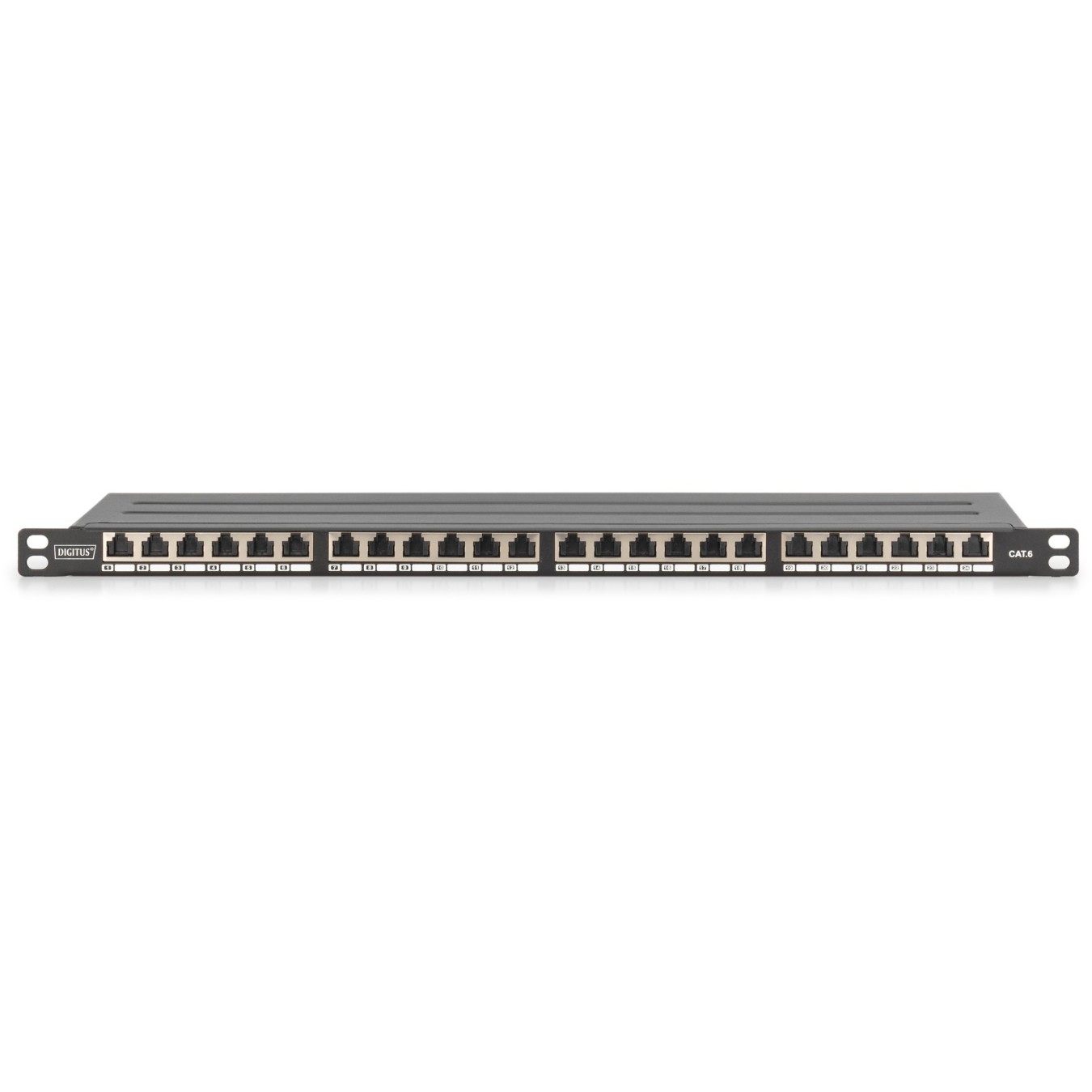 DIGITUS Patch Panel - 0.5HE 24-Port Cat6 Shielded Black — Buy in Cyprus with Fast Delivery