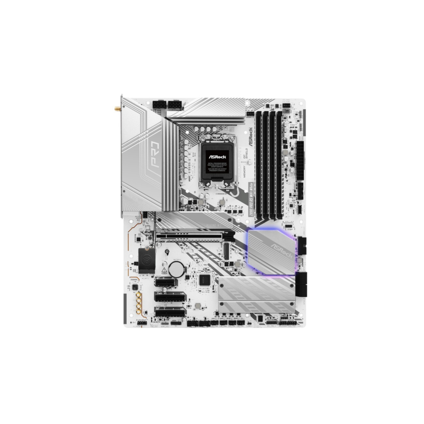 ASRock Z890 Pro RS WiFi White - Z890 ATX Motherboard, LGA1851, DDR5, Up to 256GB, Wi‑Fi 6E & 2.5Gb LAN