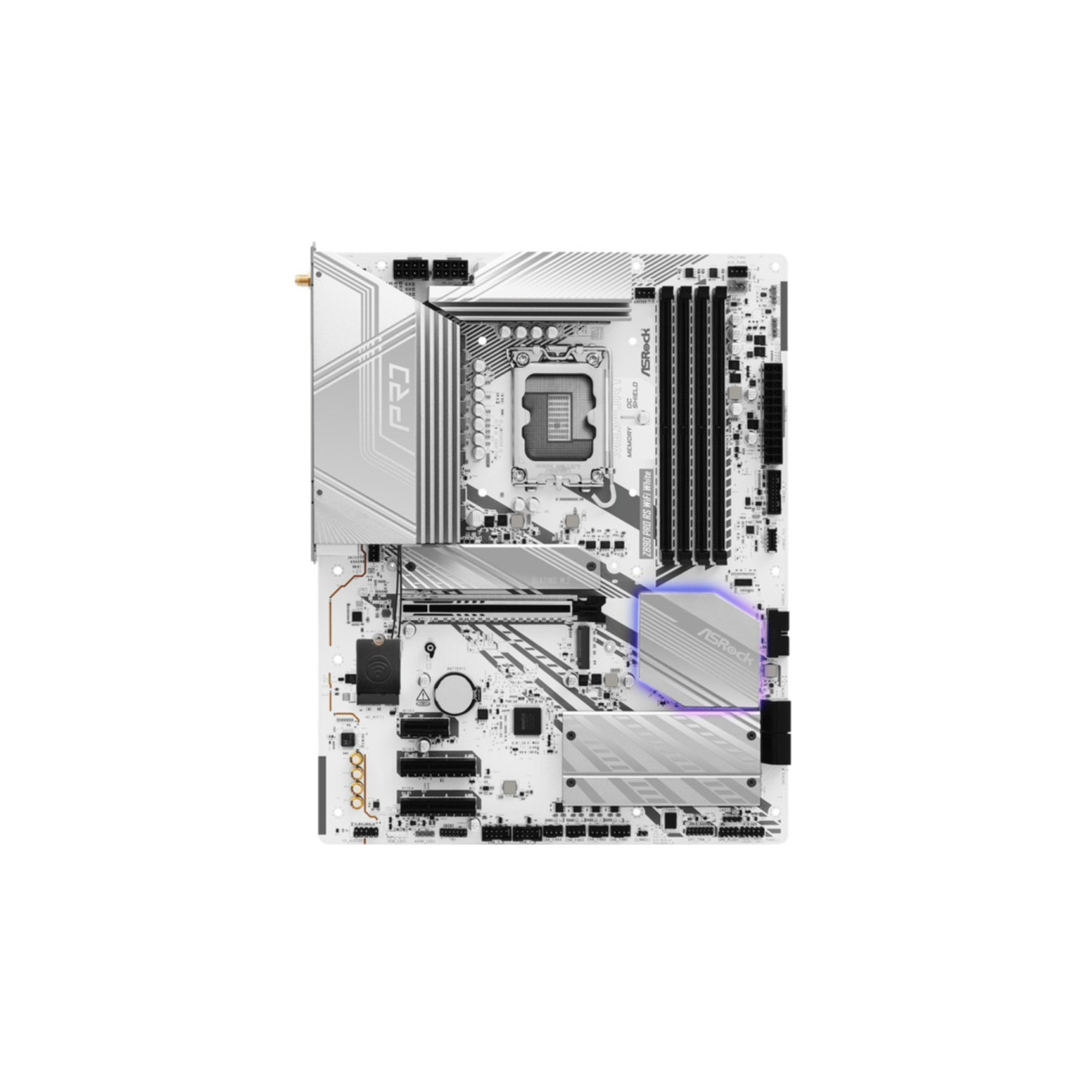 ASRock Z890 Pro RS WiFi White - Z890 ATX Motherboard, LGA1851, DDR5, Up to 256GB, Wi‑Fi 6E & 2.5Gb LAN