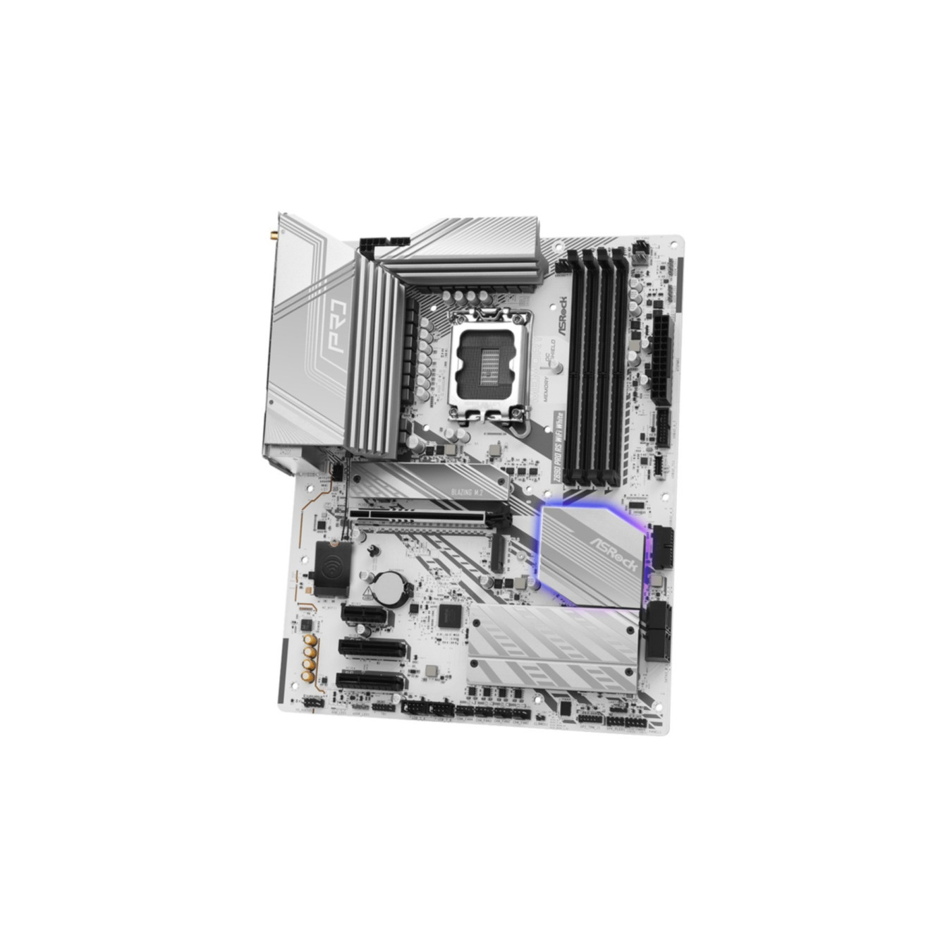 ASRock Z890 Pro RS WiFi White - Z890 ATX Motherboard, LGA1851, DDR5, Up to 256GB, Wi‑Fi 6E & 2.5Gb LAN
