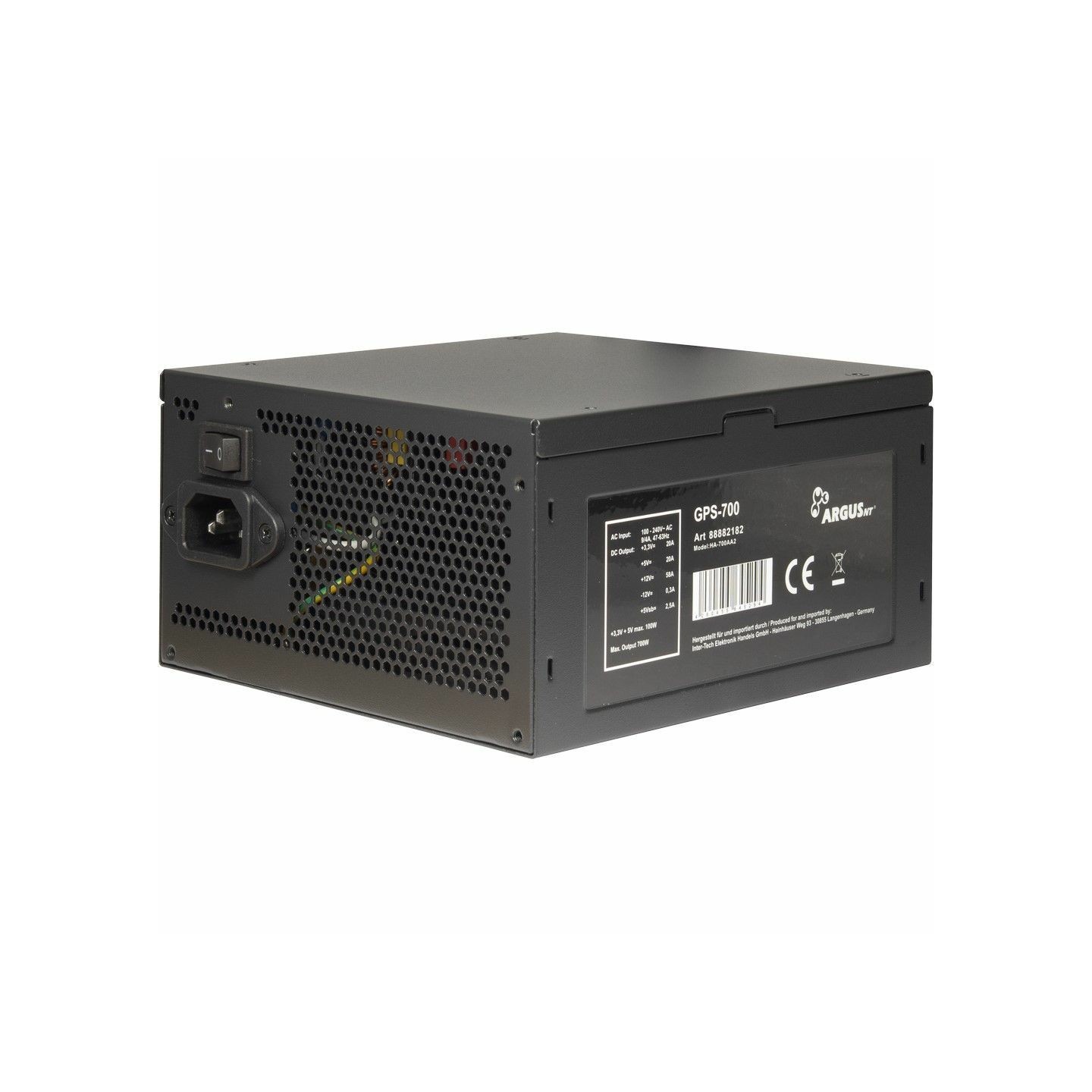 Inter-Tech Argus GPS-700 700W 80+ Gold ATX Power Supply (Boxed) — Buy in Cyprus with Fast Delivery