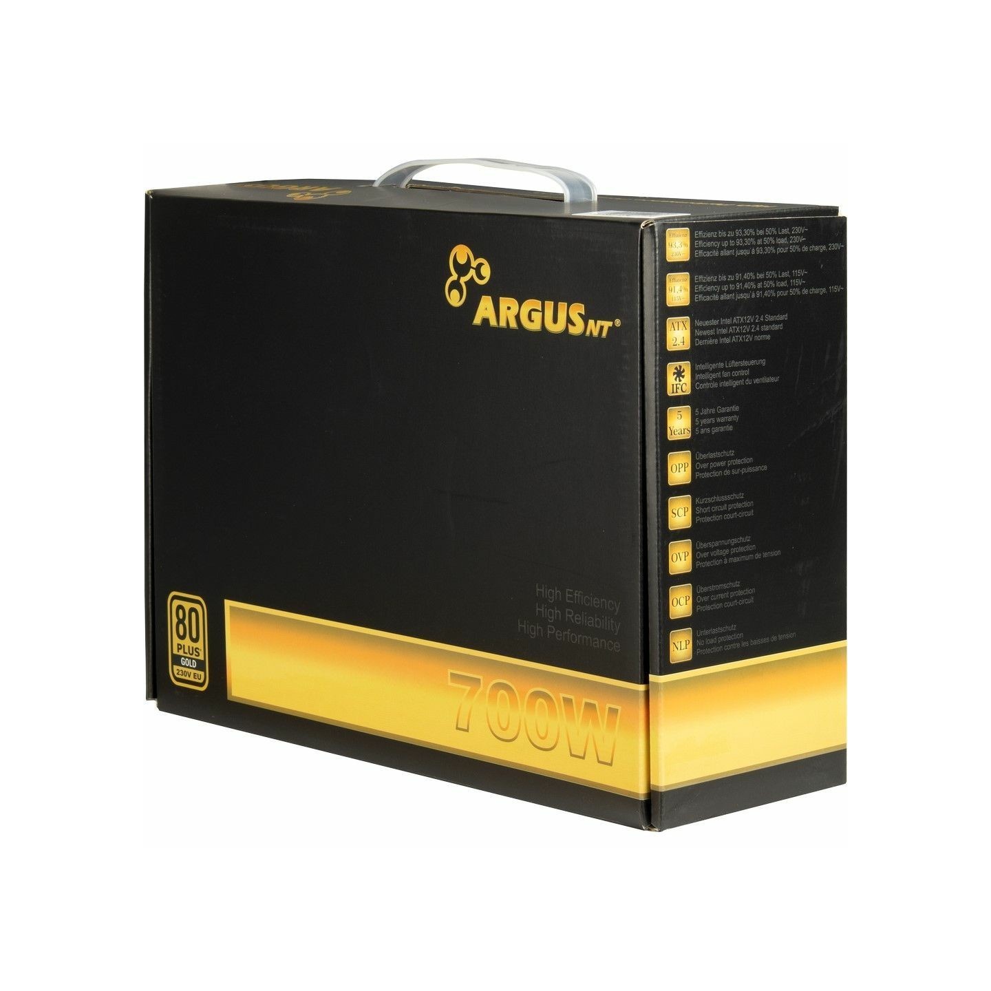 Inter-Tech Argus GPS-700 700W 80+ Gold ATX Power Supply (Boxed) — Buy in Cyprus with Fast Delivery