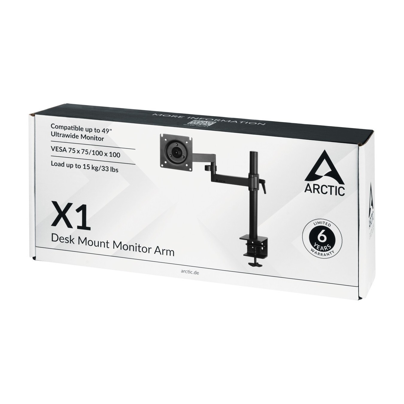 ARCTIC Monitorhalterung - X1 - black — Buy in Cyprus with Fast Delivery