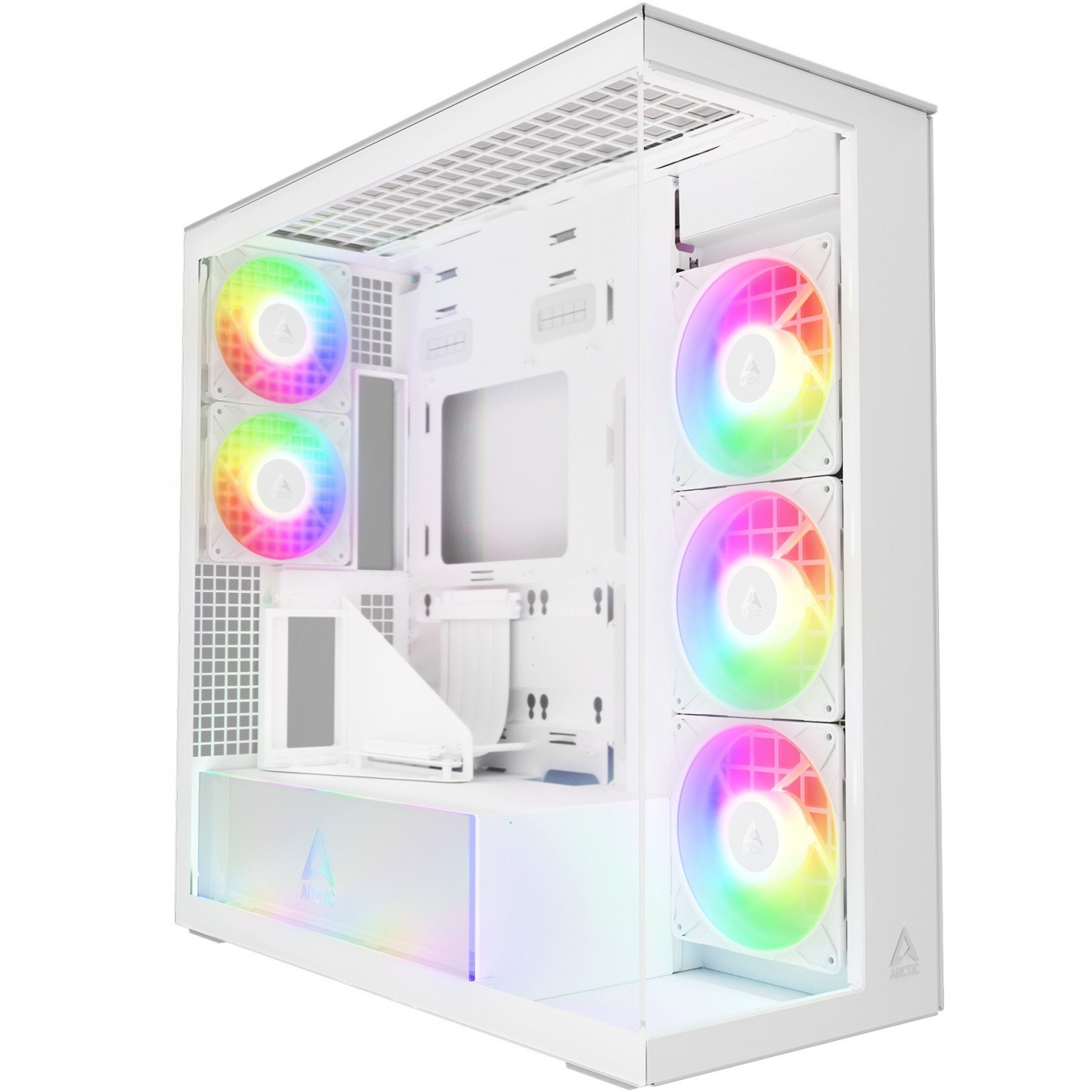 Arctic Xtender (White) transparent window with GPU vertical mount — Buy in Cyprus with Fast Delivery