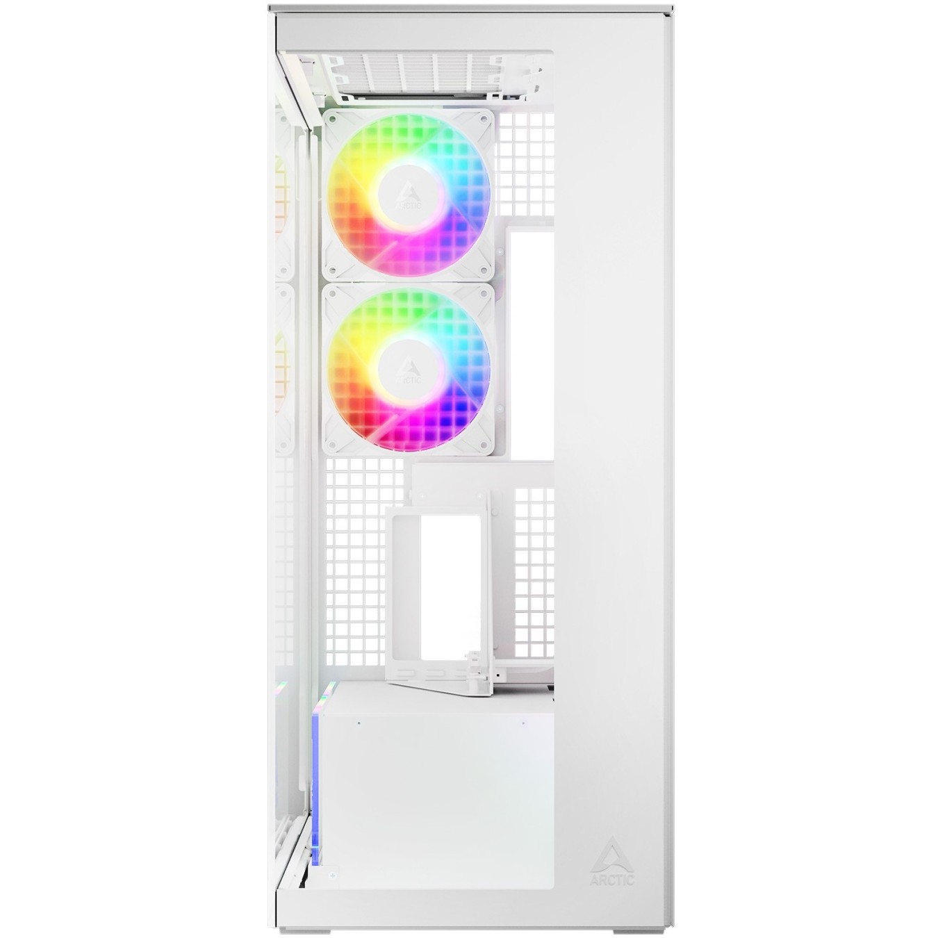 Arctic Xtender (White) transparent window with GPU vertical mount — Buy in Cyprus with Fast Delivery