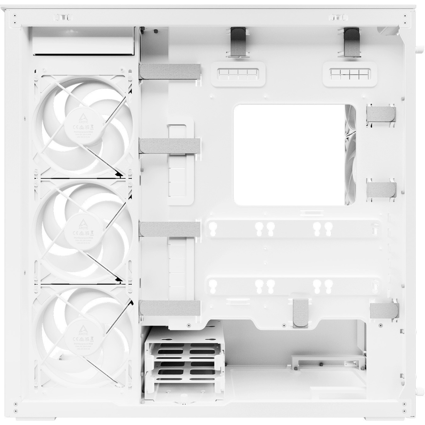 Arctic Xtender (White) transparent window with GPU vertical mount — Buy in Cyprus with Fast Delivery