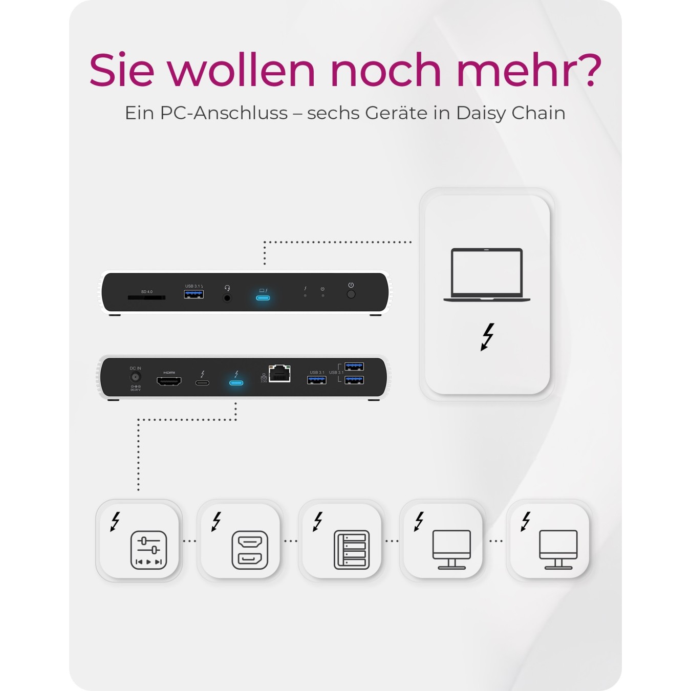 ICY BOX Thunderbolt 4 Docking Station - Type-C, 4x USB-A, 3x USB-C, HDMI - Black — Buy in Cyprus with Fast Delivery